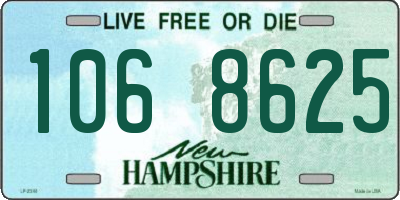 NH license plate 1068625