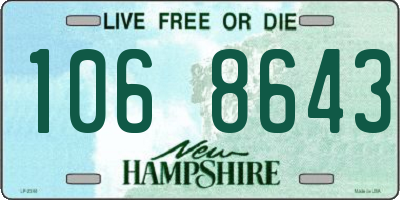 NH license plate 1068643