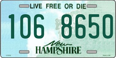 NH license plate 1068650