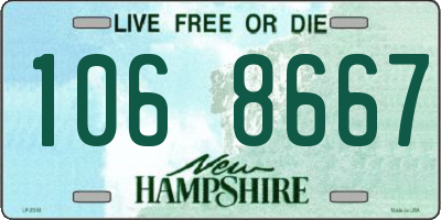 NH license plate 1068667