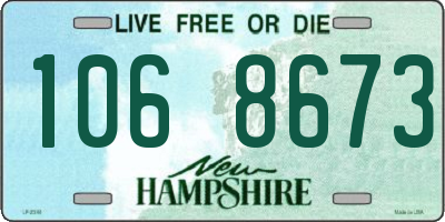 NH license plate 1068673