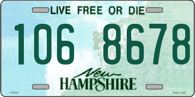 NH license plate 1068678