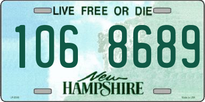NH license plate 1068689