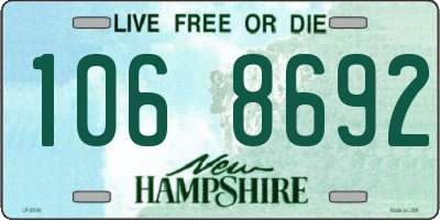 NH license plate 1068692
