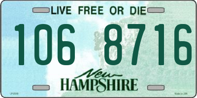 NH license plate 1068716