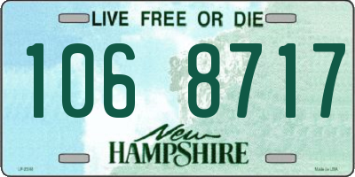 NH license plate 1068717