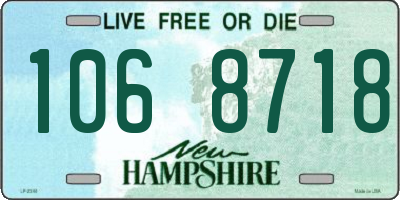 NH license plate 1068718