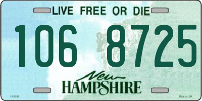 NH license plate 1068725