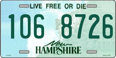 NH license plate 1068726