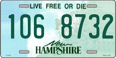 NH license plate 1068732