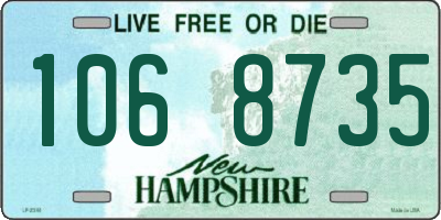 NH license plate 1068735