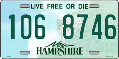 NH license plate 1068746