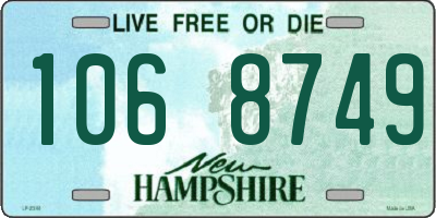NH license plate 1068749