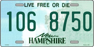 NH license plate 1068750