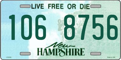 NH license plate 1068756