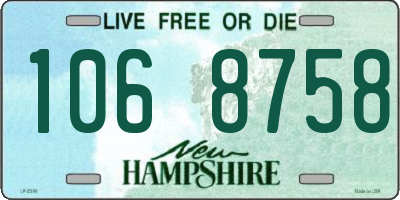 NH license plate 1068758