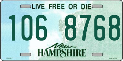 NH license plate 1068768