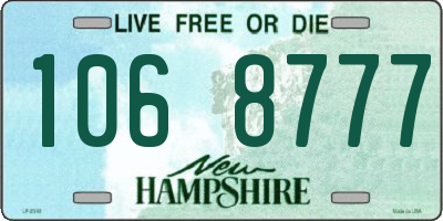 NH license plate 1068777