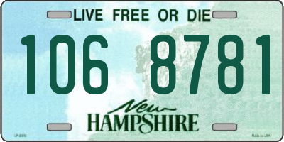 NH license plate 1068781