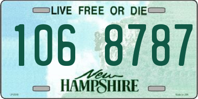 NH license plate 1068787
