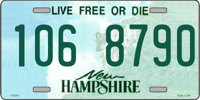 NH license plate 1068790