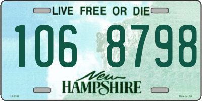NH license plate 1068798