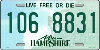 NH license plate 1068831