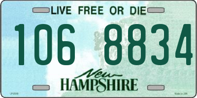 NH license plate 1068834