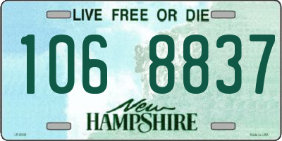 NH license plate 1068837
