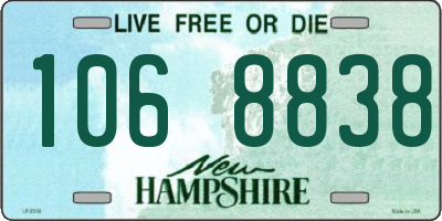 NH license plate 1068838