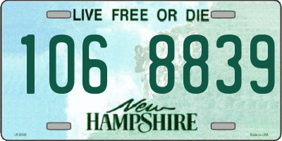 NH license plate 1068839