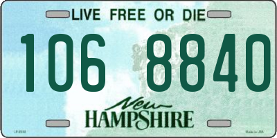 NH license plate 1068840