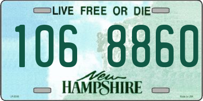 NH license plate 1068860