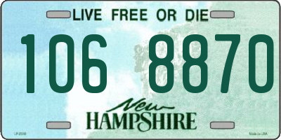 NH license plate 1068870