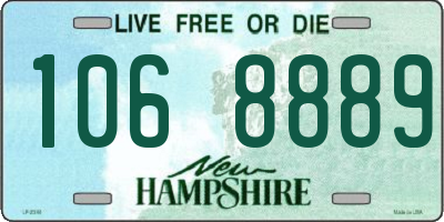 NH license plate 1068889