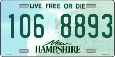 NH license plate 1068893