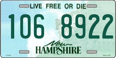 NH license plate 1068922