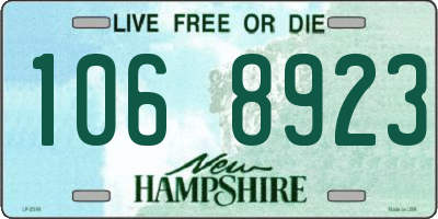 NH license plate 1068923