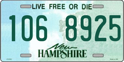 NH license plate 1068925