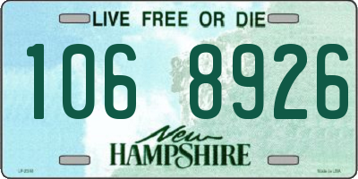 NH license plate 1068926