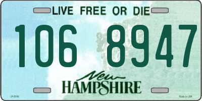 NH license plate 1068947