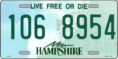 NH license plate 1068954