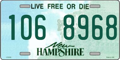 NH license plate 1068968