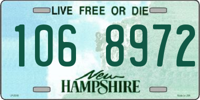 NH license plate 1068972