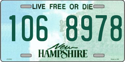 NH license plate 1068978