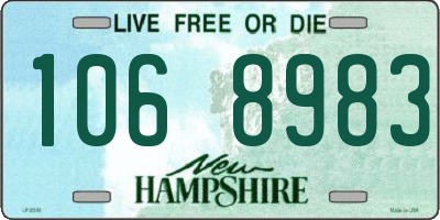 NH license plate 1068983