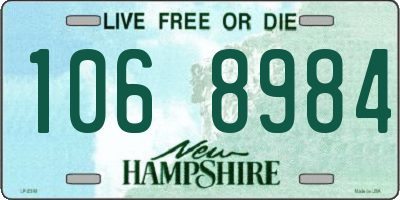 NH license plate 1068984