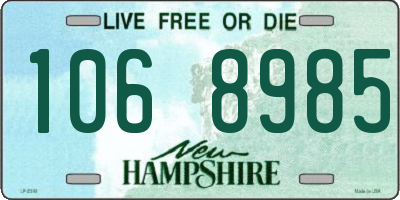 NH license plate 1068985