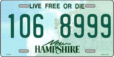 NH license plate 1068999