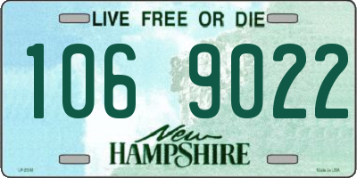 NH license plate 1069022